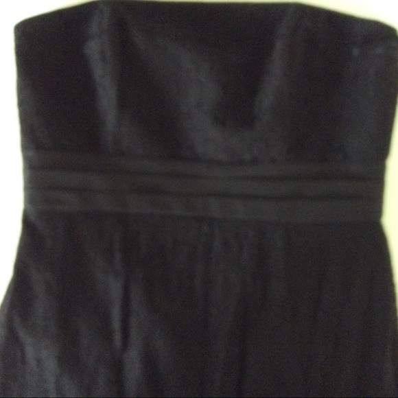 WHITE HOUSE BLACK MARKET BLACK STRAPLESS LACE BLACK DRESS NWT SIZE 10 - Picture 6 of 9